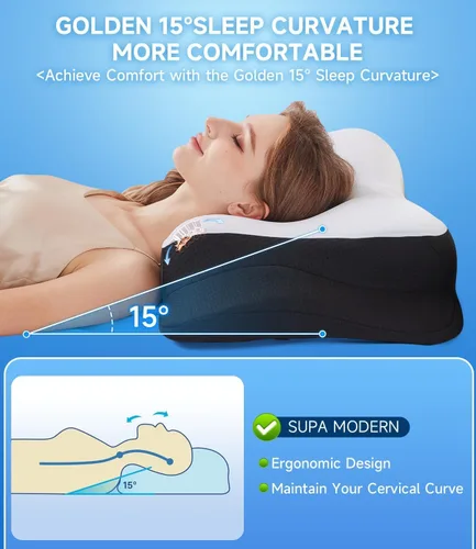 Vista 2 de SUPA MODERN Almohadas cervicales refrescantes King 2 y Queen 1