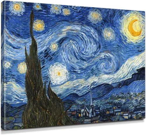 Vista 50 de IPIC - Campo de trigo con cuervos, reproducción artística de Vincent Van Gogh. Lienzo de giclée para decoración del hogar 10#F (20 x 16)