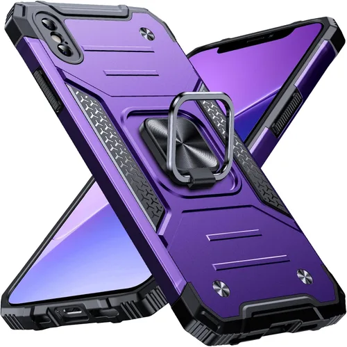 Vista 29 de Anqrp Funda resistente para iPhone 6/7/8/SE/SE2 con soporte de anillo mejorado y agarre, grado militar, a prueba de golpes, resistente y robusta