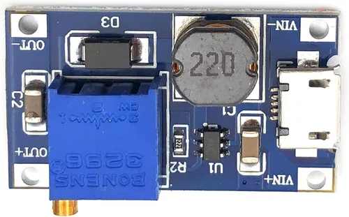 Vista 9 de DEVMO 5 unids DC-DC Regulador de voltaje Step-Up Boost Convertidor Placa de fuente de alimentación 2V-24V a 5V-28V 2A para MT3608 con Micro USB