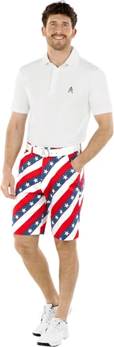 Vista 3 de Royal & Awesome Mens Golf Shorts, American Flag Shorts, USA Shorts Men