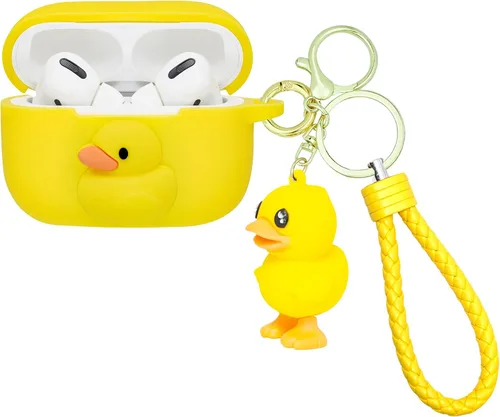 Vista 10 de Wonhibo Funda para Airpod Pro, linda funda Kawaii para Airpod Pro 2019 con llavero para mujer (perro)