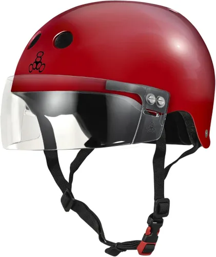 Vista 11 de Triple Eight El casco certificado Sweatsaver con visera para Roller Derby, Skateboarding y BMX