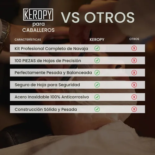 Vista 7 de Maquinilla de afeitar recta profesional para hombre