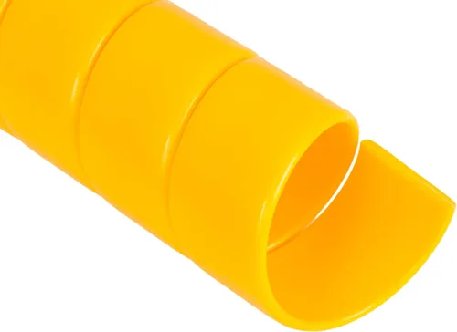 Vista 8 de Caplugs Serie SPSS – Safeplast Safeplast Safe-Spirals, manguera de envoltura en espiral y protector de cable, HD-PE amarillo, 1/2 pulgada