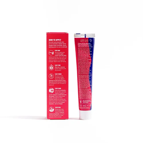 Vista 3 de WooWoo Crema natural para depilación íntima – Removedor de pelo vegano sin dolor para pieles sensibles – Depilatorio para genitales, bikini, piernas