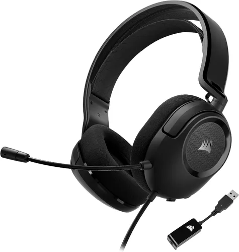 Vista 11 de Corsair HS35 v2 Auriculares con cable para juegos multiplataforma – Micrófono omnidireccional flexible – Conexión universal de 3.5mm – PC, Mac, PS5