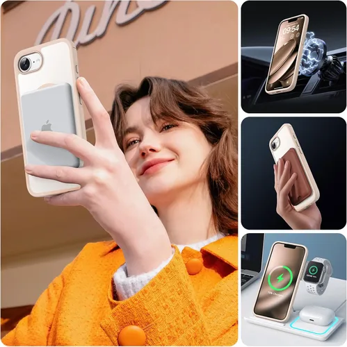 Vista 475 de TOCOL Funda para iPhone 11, compatible con Magsafe, protección completa de cámara, imanes integrados, protección contra caídas, funda translúcida