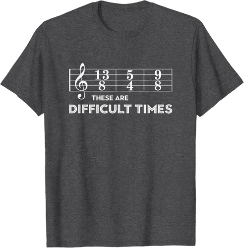 Vista 29 de Musician - Camiseta con texto en inglés "These are Difficult Times", talla S