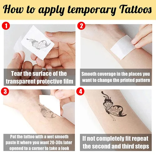 Vista 4 de Tatuajes temporales personalizados con nombre/texto, tatuajes de nombre falsos personalizados, adhesivo corporal impermeable temporal para mujeres