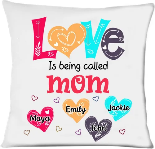 Vista 30 de Abuela - Almohada personalizada con corazón de amor, almohada personalizada para mamá, regalos para abuela, mamá de hija, nietos, día de la madre