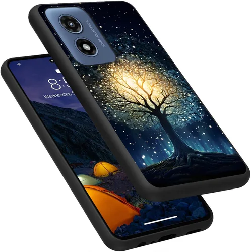 Vista 13 de Funda para Motorola Moto G Play 4G 2024, delgada y ligera, de silicona de TPU suave, color negro, ultrafina, para Motorola Moto G Play 4G 2024, Art