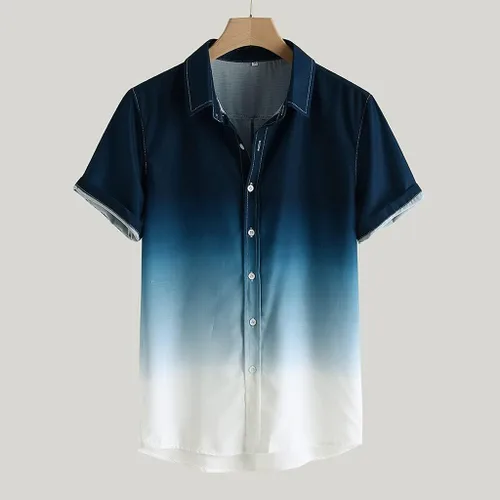 Vista 2 de 2022 - Camisa hawaiana de manga corta para hombre, casual, con botones, flores, fiesta en la playa, vacaciones