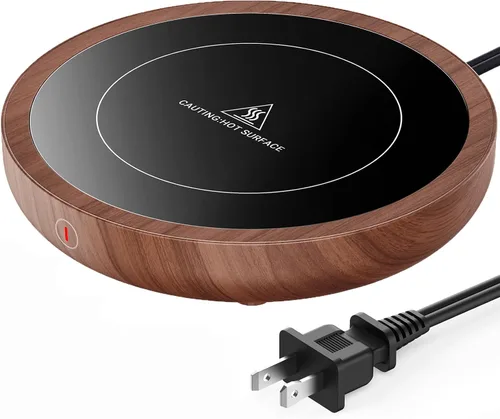 Vista 10 de SWEETFULL Calentador de taza de café, calentador eléctrico de taza de café de 36 W para escritorio con 3 ajustes de temperatura, calentadores