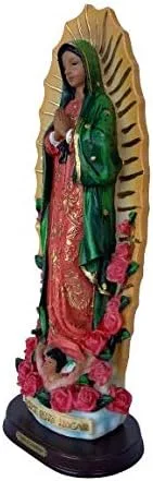 Vista 2 de Virgen De Guadalupe - Figura de estatua de resina de 12 pulgadas, Nuestra Señora de Guadalupe