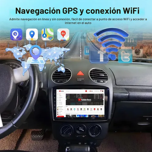 Vista 6 de 2+64G Carplay - Radio inalámbrica para coche Android para VW Beetle 2004-2010, pantalla táctil de 9 pulgadas con Android Auto/DSP/UI