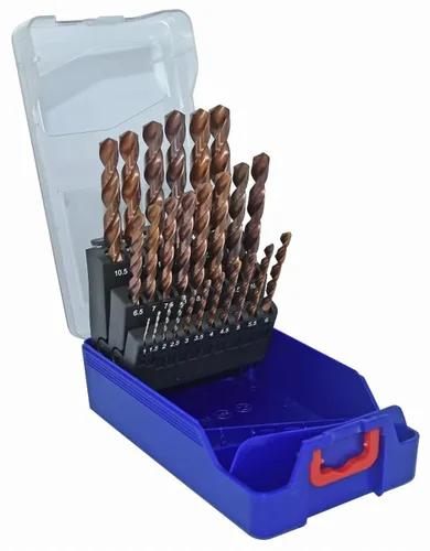Vista 6 de TIVOLY - Juego de 19 brocas metálicas FURIUS de alto rendimiento HSS Ø1 a 0.394 in en incrementos de 0.020 in - Perforación rápida en acero