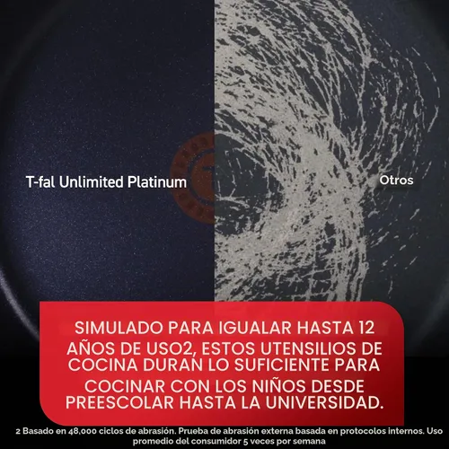 Vista 2 de T-fal Platinum - Cazuela antiadherente de 3 cuartos de galón apta para inducción, horno, parrilla y lavaplatos, color gris