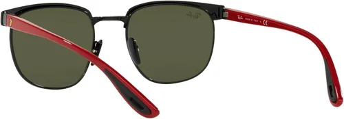 Vista 6 de Ray-Ban Unisex Sunglasses Black Frame, Light GreenSilver Lenses, 53MM