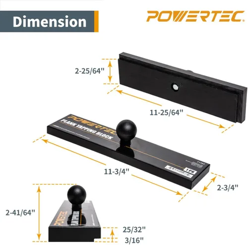 Vista 2 de POWERTEC Kit de instalación de pisos de vinilo Barra de tracción profesional y bloque de roscado Herramientas para pisos de madera para pisos