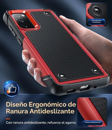 Vista 3 de LeYi Funda para S20 FE 5G: Funda para teléfono Galaxy S20 FE 5G con protectores de pantalla [2 unidades], resistente a prueba de golpes, de doble