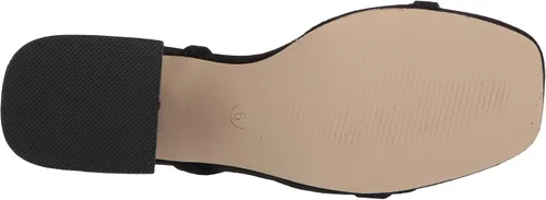 Vista 4 de ComeShun Sandalias de tacón bajo para mujer, con puntera abierta, puntera abierta, tacón de punta cuadrada