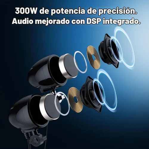 Vista 3 de GoHawk Altavoces Bluetooth para motocicleta, radio impermeable para AN4 Negro