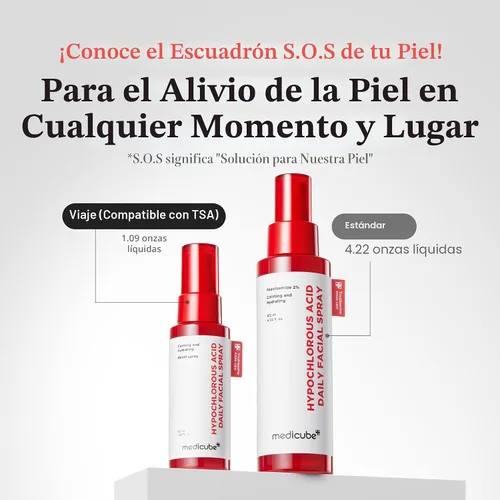 Vista 7 de medicube Spray calmante Power Spray de ácido hipocloroso para todo tipo de piel, piel delicada Solución diaria para la piel y cuidado después