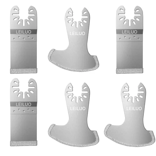 Vista 9 de LEILUO – Juego de 6 cuchillas oscilantes recubiertas de diamante para multiherramienta, ideales para eliminar juntas; compatibles con DeWalt