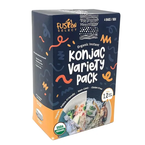 Vista 9 de Fusion Select Konjac Noodles Shirataki - Sustituto a base de plantas de pelo de ángel Shirataki, pasta de dieta saludable, rica en fibra, vegano