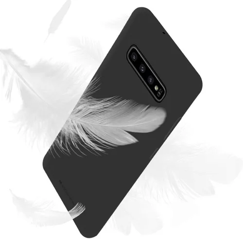 Vista 4 de GOOSPERY Soft Feeling Jelly para Samsung Galaxy S10 Plus Case (2019) Cubierta de parachoques delgada sedosa (negro)