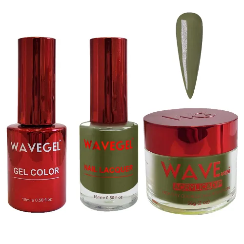 Vista 80 de WAVEGEL - Juego de gel de remojo, laca de uñas y polvo acrílico y polvo de inmersión a juego - Colección Queen - #001 Negro sedoso