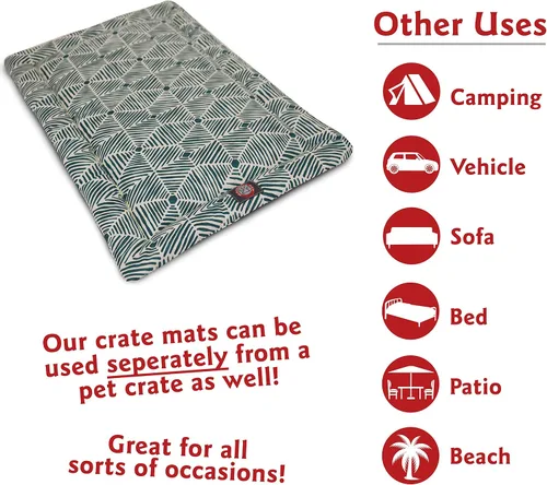 Vista 7 de Majestic Pet Products - Tapete para cama de perro Charlie verde esmeralda de 24 pulgadas