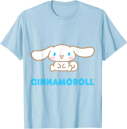 Vista 93 de Cinnamoroll Character Front and Back T-Shirt S Negro