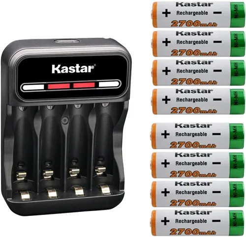 Vista 7 de Kastar CMH4 - Cargador USB inteligente compatible con cualquier capacidad de baterías AA Ni-CD y Ni-MH