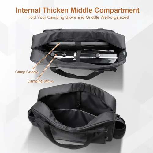Vista 4 de i frmmy Funda de transporte para estufa de campamento premium con espuma de perlas de 0.4 pulgadas de grosor, excelente protección para estufa