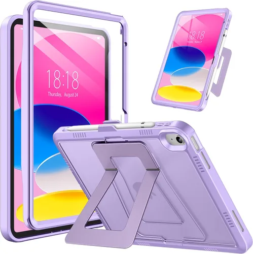 Vista 18 de DTTO Funda para iPad (A16) 11ª generación de 11 pulgadas 2025, funda para iPad de 10ª generación, soporte ajustable para vertical/paisaje, protector
