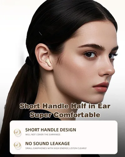 Vista 4 de 2 pares de mini auriculares invisibles pequeños inalámbricos Bluetooth para dormir ocultos micro pequeños discretos pequeños de perfil bajo