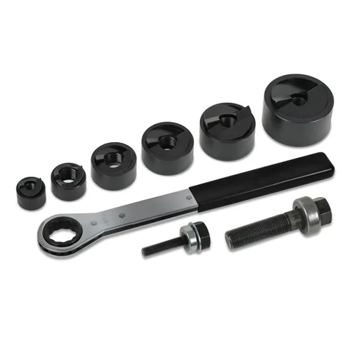 Vista 7 de Klein Tools 53732SEN - Juego de punzones con llave, cortador de orificios de conducto eléctrico de 1/2 a 2 pulgadas