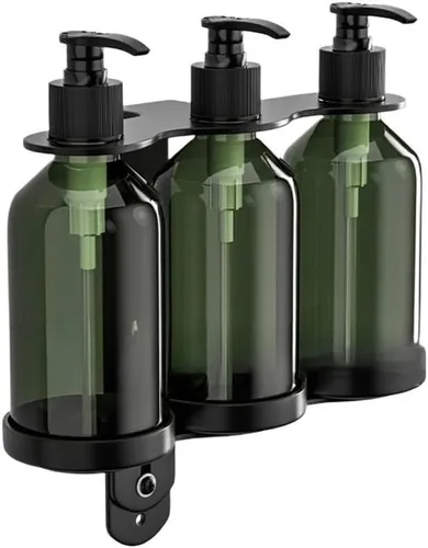 Vista 2 de Wall Mount Soap Dispenser 3-Pack Refillable Black