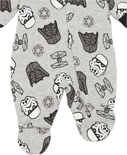 Vista 25 de Amazon Essentials Disney Marvel Star Wars - Pijama unisex de algodón con pies para bebés y niños pequeños, paquete múltiple