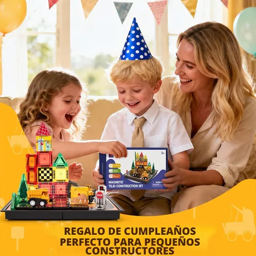 Vista 9 de hahaland Mini azulejos magnéticos juguetes de construcción de viaje