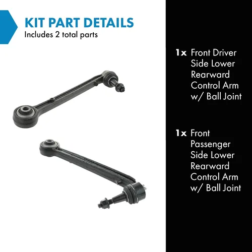 Vista 11 de Conjunto de Brazo de Control Inferior Delantero y Junta Esférica TRQ para Lado del Conductor y del Pasajero 2 Piezas Compatible con Ford Mustang GT