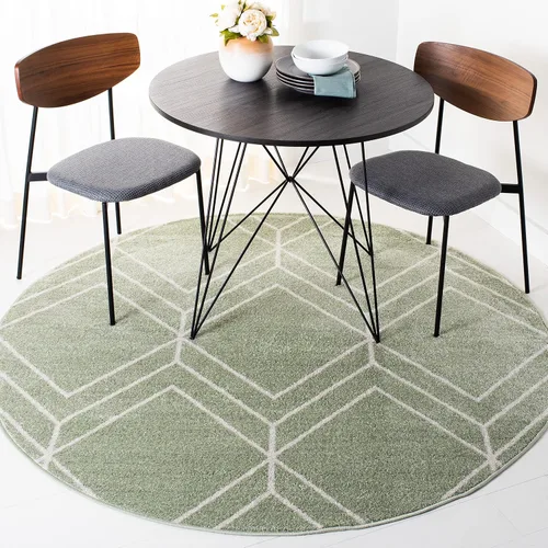 Vista 13 de SAFAVIEH Adirondack Collection - Alfombra decorativa, 2 x 3 pies, color negro y marfil, diseño geométrico moderno, no desprende pelusa y de fácil