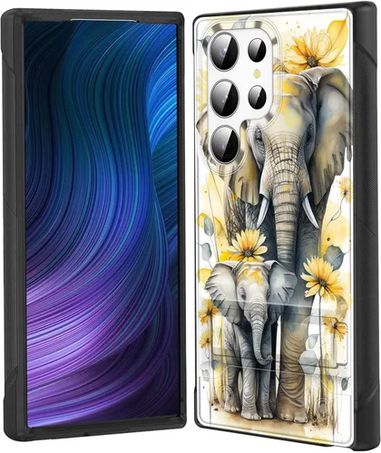 Vista 62 de Funda para Galaxy S24 Plus con soporte, doble capa híbrida de policarbonato duro y silicona suave, resistente a prueba de golpes, funda protectora