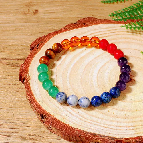 Vista 15 de Pulseras de triple protección con piedra de ojo de tigre de obsidiana negra con hematita para hombres y mujeres, pulsera de piedra curativa