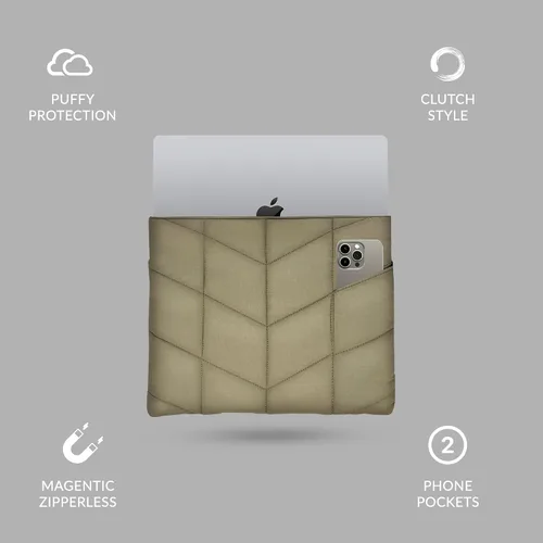 Vista 2 de UZBL Funda acolchada para laptop de 13 a 14 pulgadas, funda de almohada compatible con MacBook Air M3 2024 M2 M1, MacBook Pro de 13 x 14 pulgadas