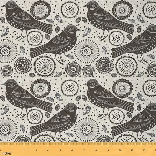 Vista 11 de Feelyou Tela Geométrica Bohemia por Yarda, Tela de Tapicería Étnica a Rayas Bohemia para Sillas, Tela Decorativa de Tradición Retro para Tapicería