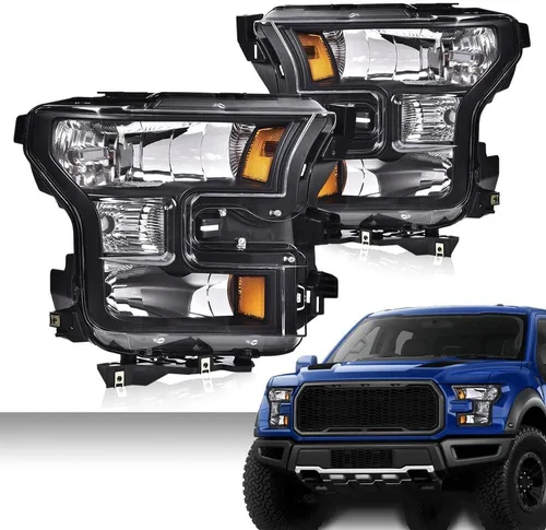 Vista 3 de Par de montaje de faros delanteros PIT66 para Ford F150 2015-2017