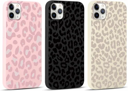 Vista 48 de Paquete de 3 Lindas Fundas con Estampado de Guepardo para iPhone 7/8/SE 2020/SE 2022 de 4.7", Fundas de Diseño Estético de Leopardo de Silicona